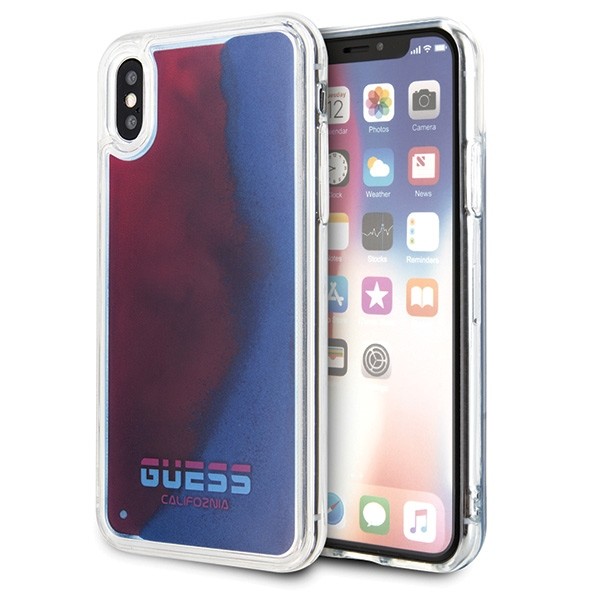 Etui hardcase GUHCPXGLCRE iPhone X/Xs czerwony California Glow  in the dark