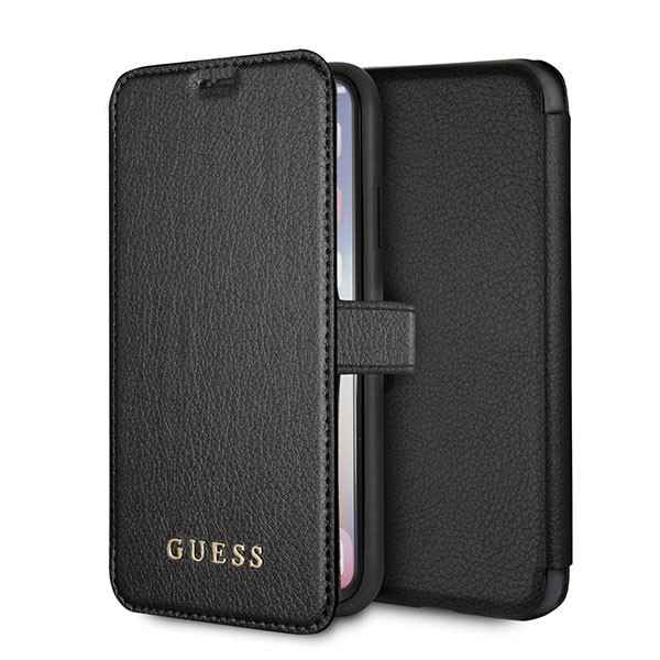 Etui book GUFLBKPXIGLBK iPhone X/Xs czarny Iridescent 