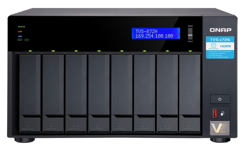 NAS TVS-872N-i3-8G Tower, 8 dysków, 8GB RAM