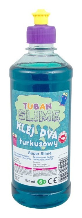 Klej do papieru PVA 500 ml turkusowy