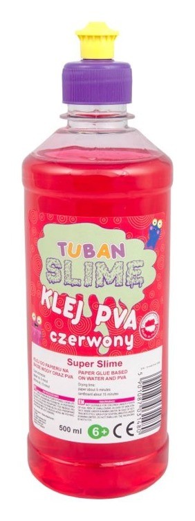 Klej do papieru PVA 500 ml czerwony