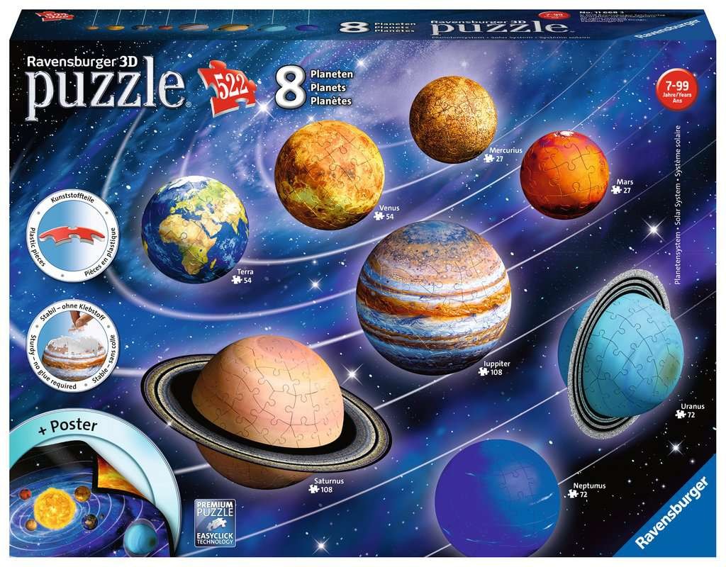 Puzzle 522 elementy Uklad Planet 