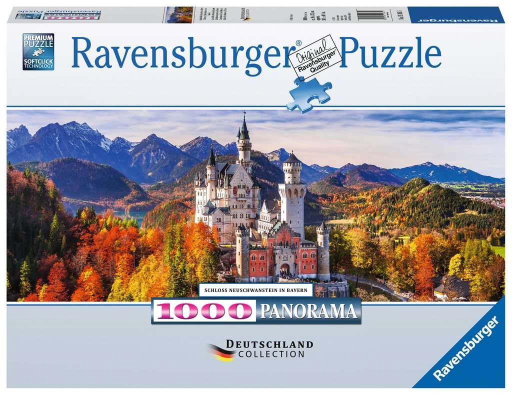 Puzzle 1000 elementów Panorama Zamek Neuschwanstein