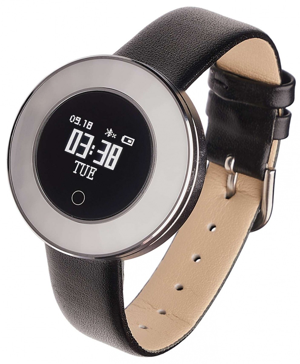 Smartwatch Women Lea srebrny skórzany 
