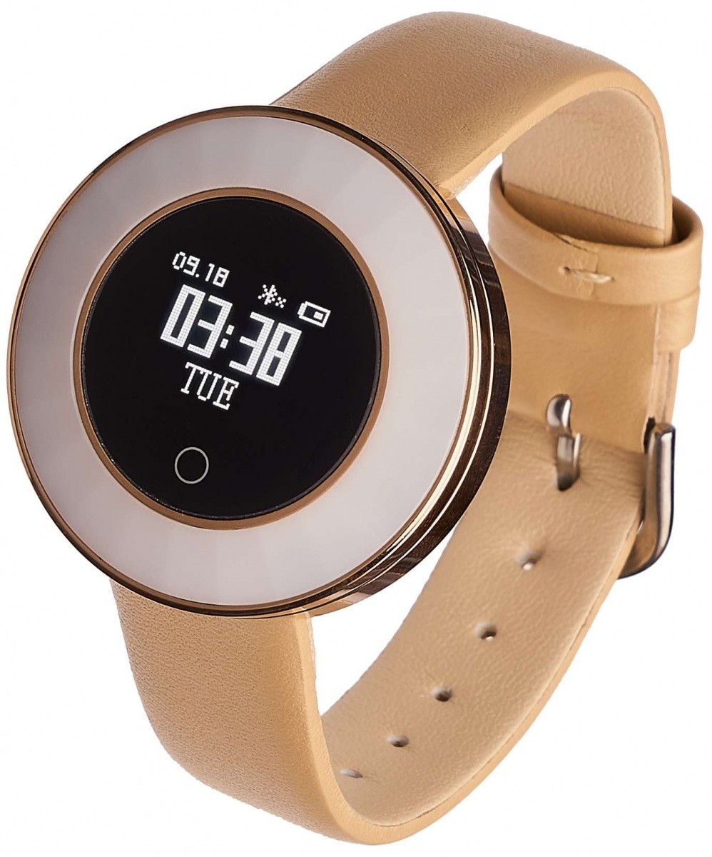 Smartwatch Women Lea zloty skórzany 