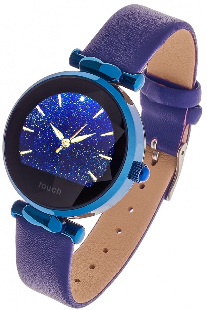 Smartwatch Women Lisa niebieski skórzany 