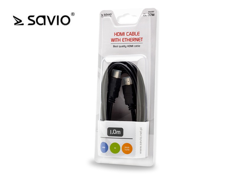 Kabel HDMI CL-37M 1m v1.4, SAVIO 