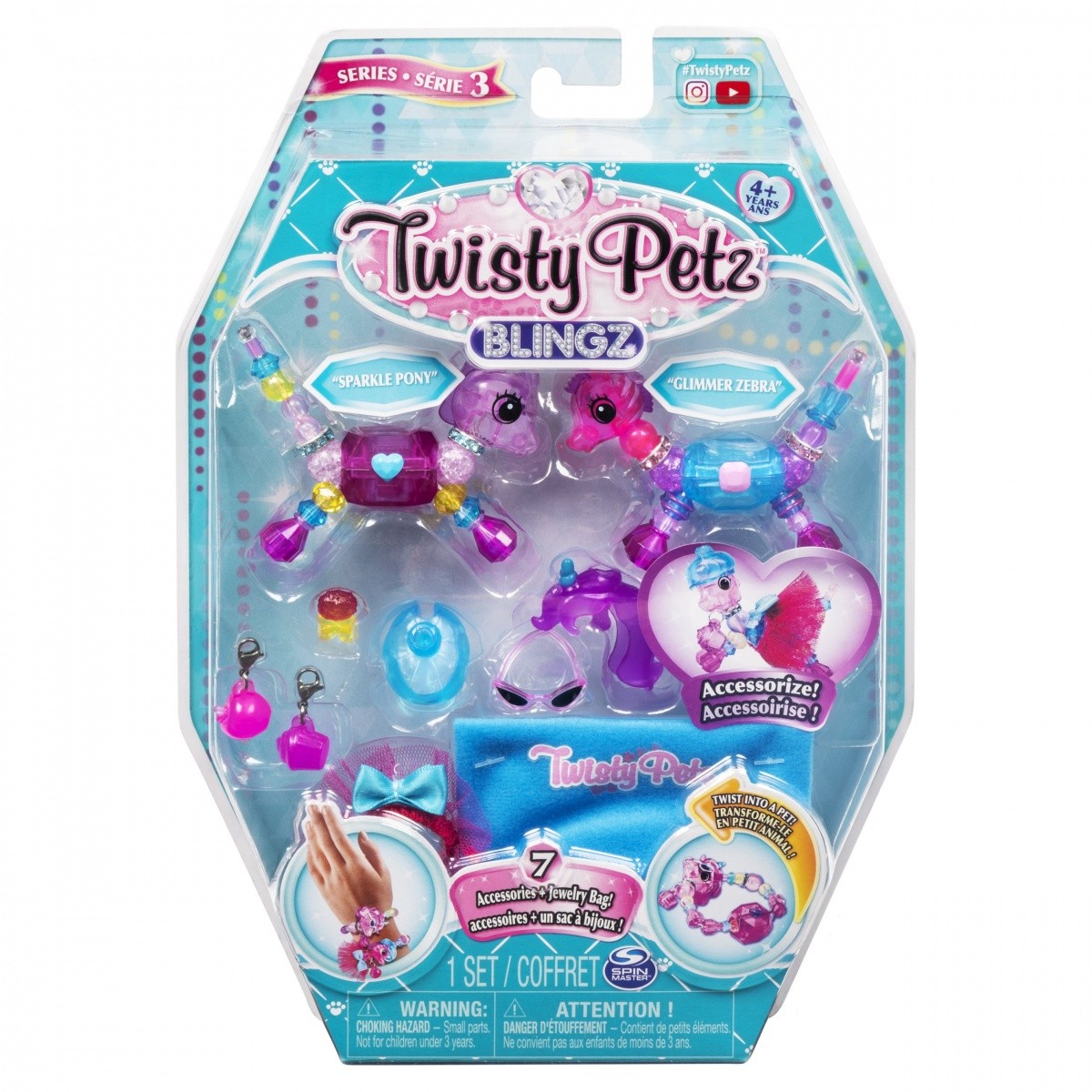 Bransoletki TWISTY PETZ 6-pak Kucyk, Zebra