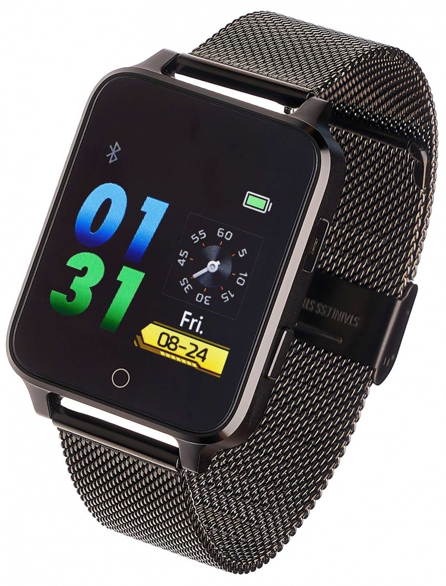 Smartwatch Sport 26 czarny stalowy 
