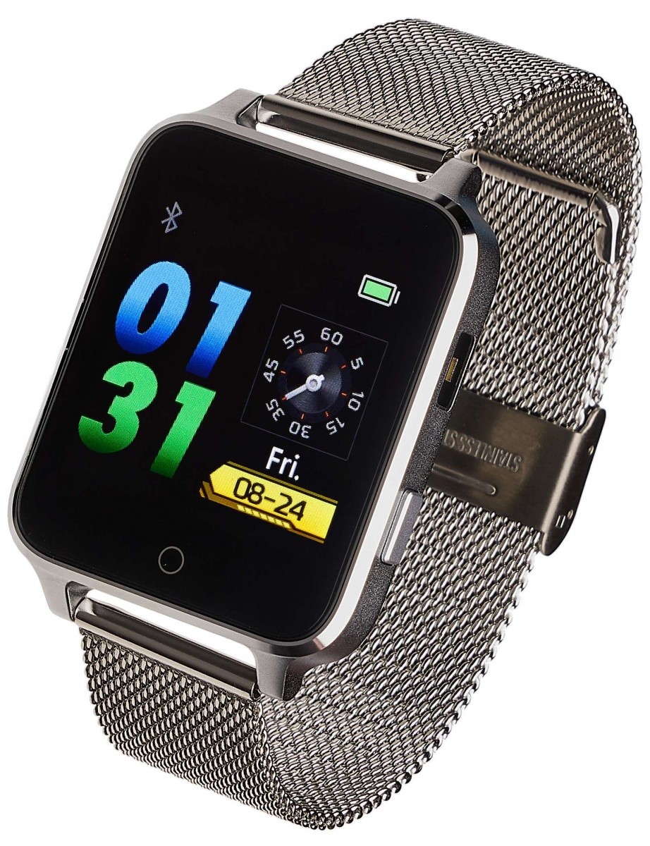 Smartwatch Sport 26 srebrny stalowy 