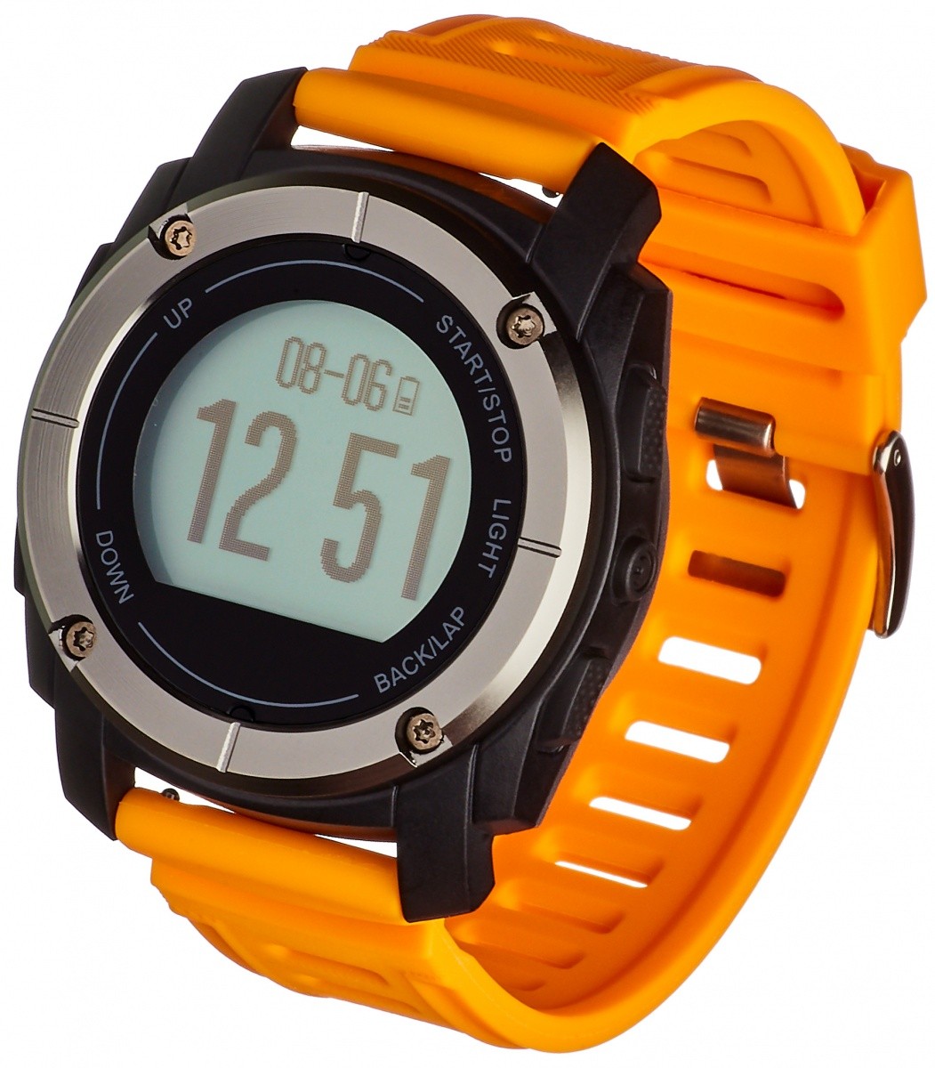 Smartwatch Sport 23 GPS czarno-pomarańczowy 