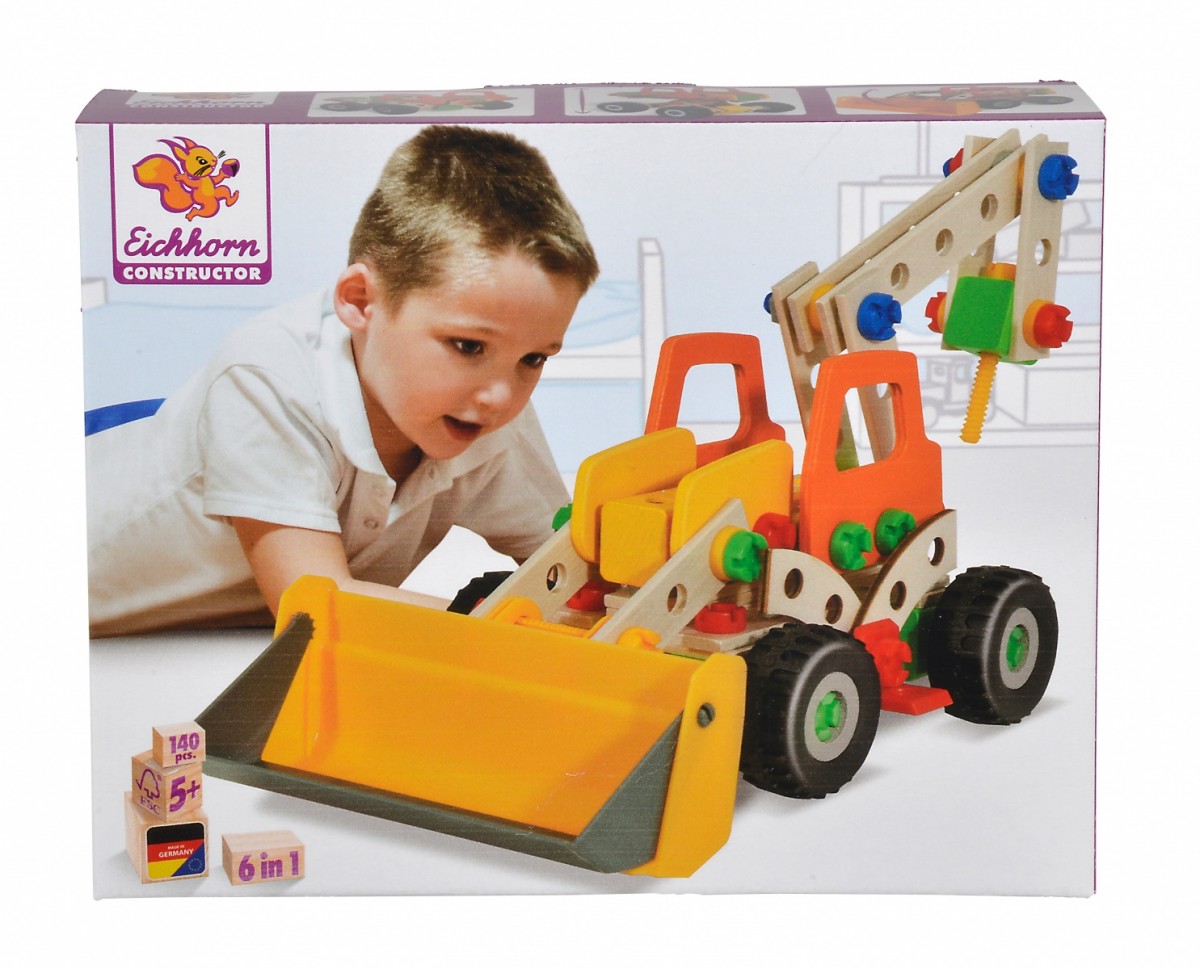 Klocki konstrukcyjne Constructor Koparka, 140 elementów