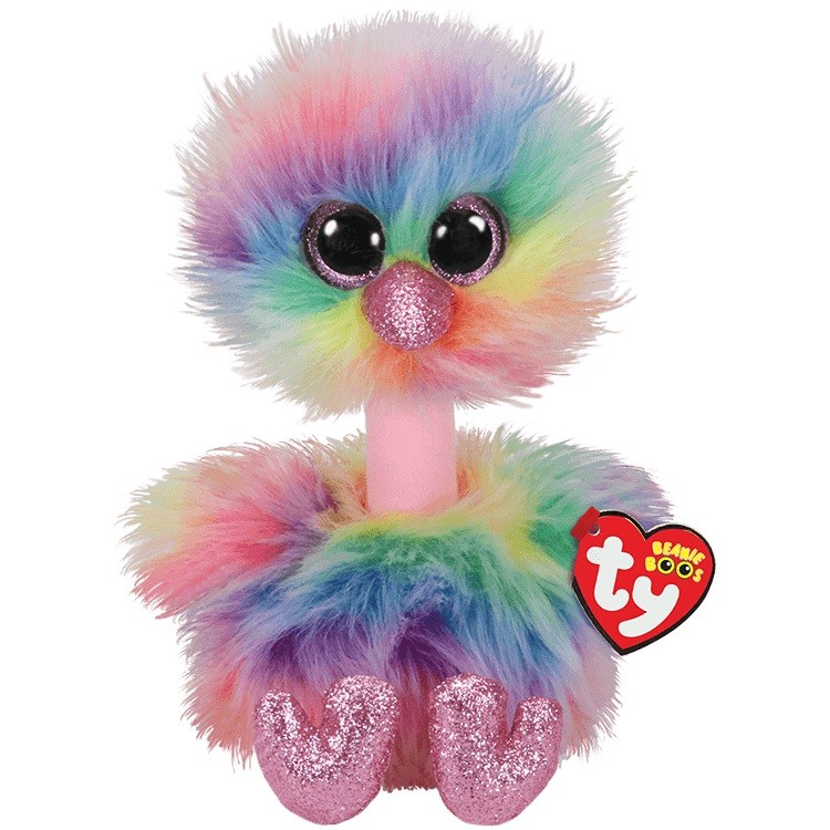 Maskotka TY Beanie Boos Pastelowy Struś Asha 24 cm