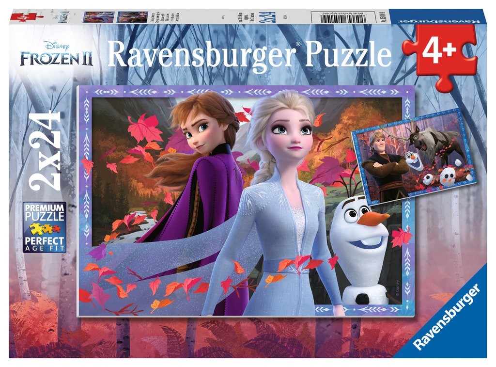 Puzzle Frozen 2, Kraina Lodu 2 2x24 elementy