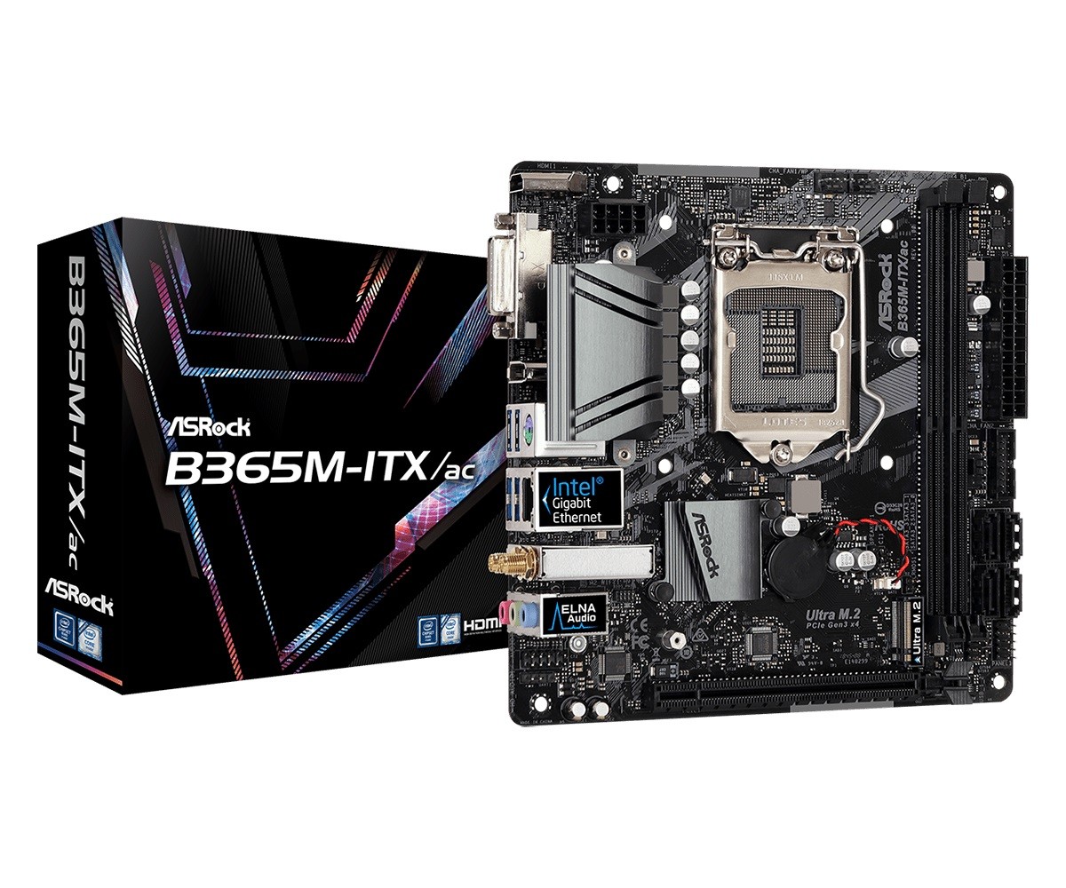 Płyta główna B365M-ITX/ac s1151 2DDR 4 HDMI/DP/ Mini ITX
