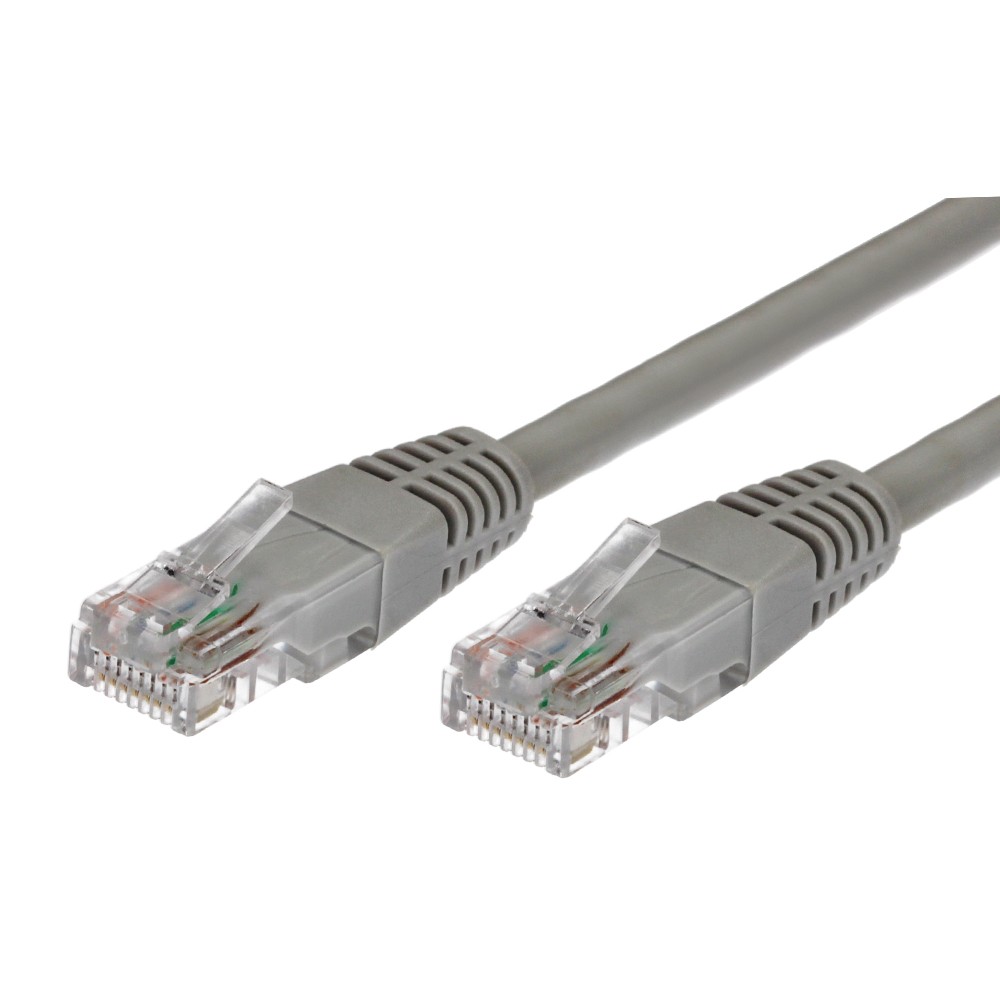 Patchcord kat.5e RJ45 UTP 0,5m. szary 