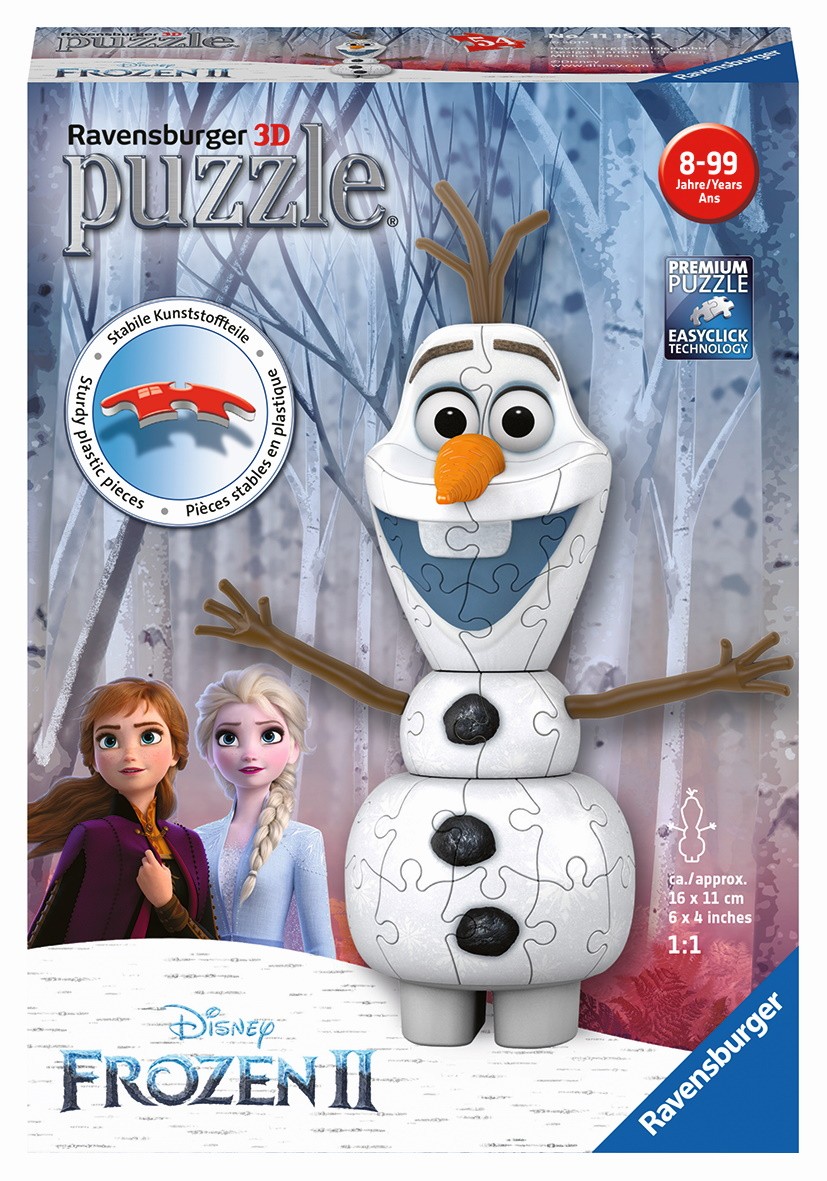 Puzzle 3D Olaf Frozen 2, 54 elementów