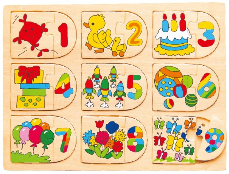 Układanka TOP BRIGHT Puzzle drewniane Nauka liczenia