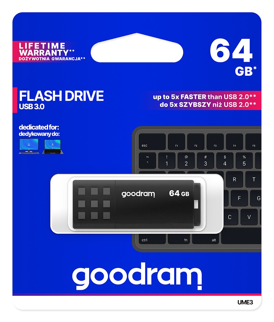 Pendrive UME3 64GB USB 3.0 Czarny