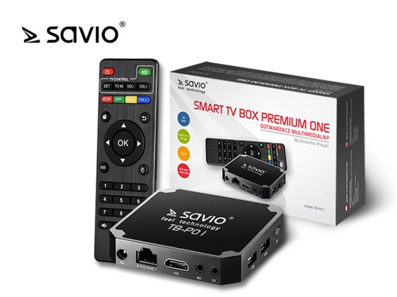 Odtwarzacz multimedialny SAVIO TB-P01 Smart TV Box Premium