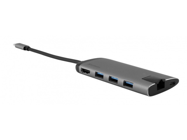 Multi Port USB-C 3.1, 3x USB 3.0, HDMI 4K, type-c, RJ-45, SD/micro SD 