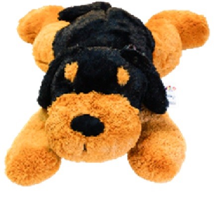 Maskotka Piesek Leon czarno -brązowy 80 cm