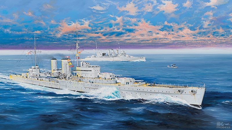 Model plastikowy HMS Exeter 