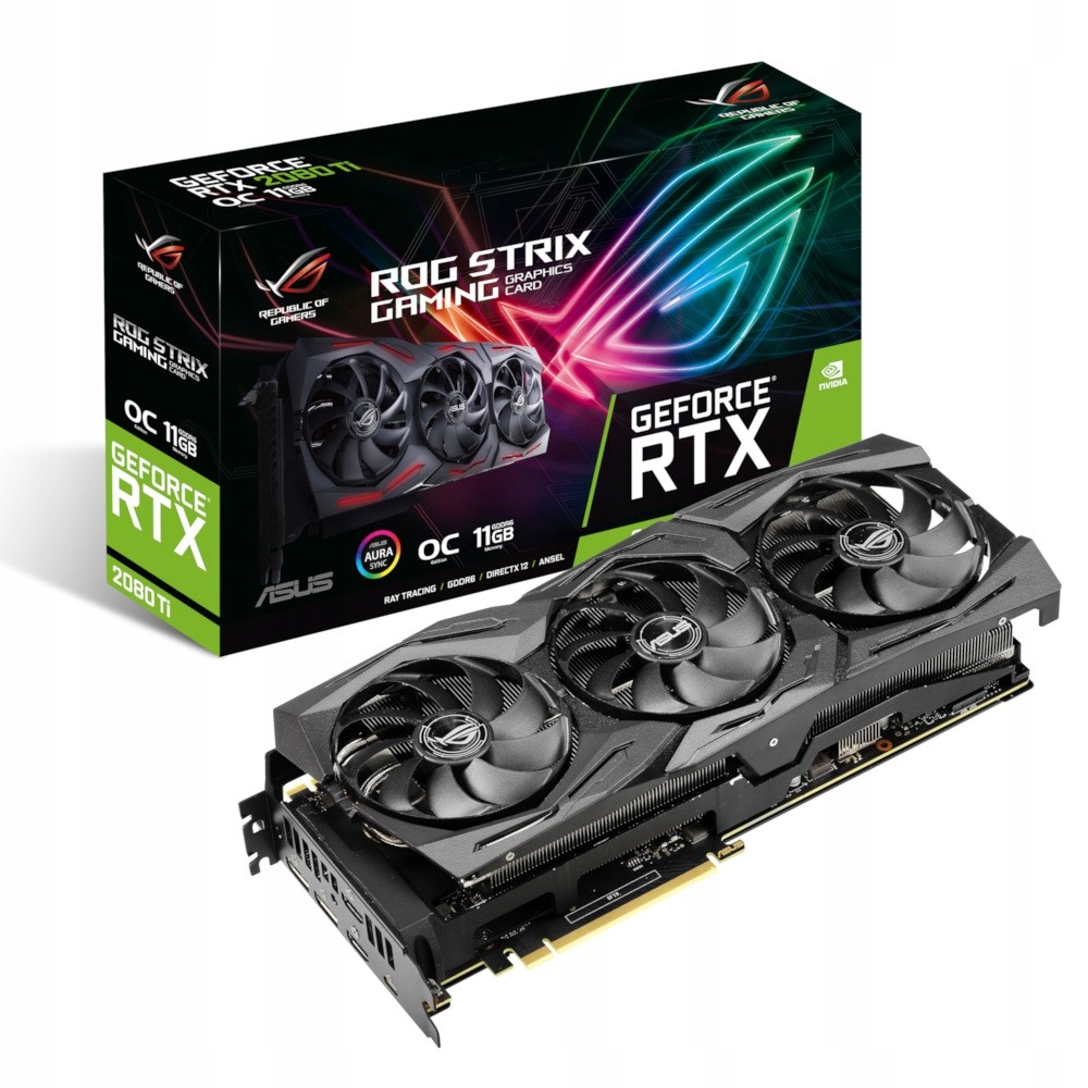 Karta graficzna GeForce RTX 2080 Ti ROG STRIX 11GB OC GDDR6 352bit 2HDMI/2DP/USB-c