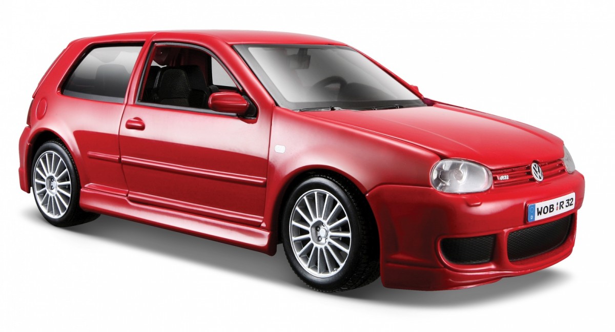 Model kompozytowy Volkswagen Golf R32 Grana czerwony 1/24