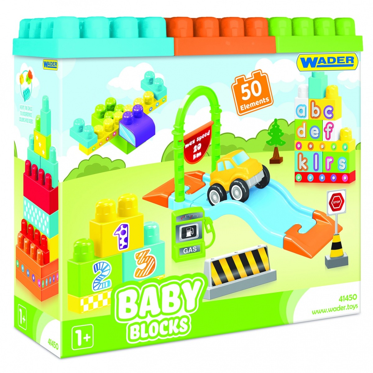 Wader Baby Blocks Klocki 50 el.