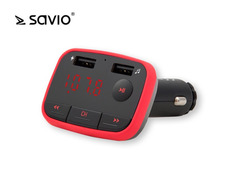 Transmiter FM SAVIO TR-10 Bluetooth, ładowarka