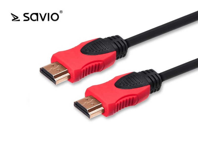 Kabel HDMI-HDMI 2.0, OFC, SAVIO CL-141, złoty, 3D, 4Kx2K, miedź, 10m, blister