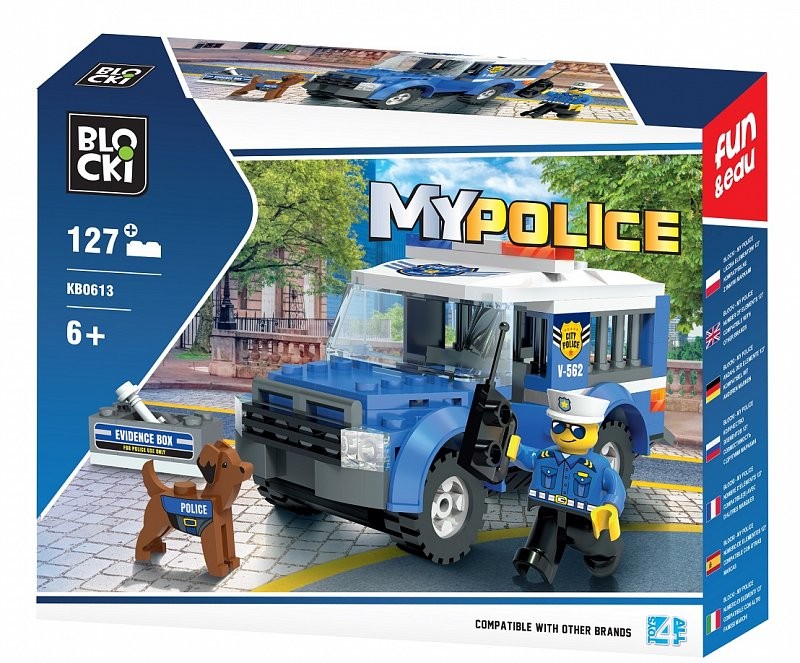 Klocki MYPOLICE 127 elementów Auto Więźniarka