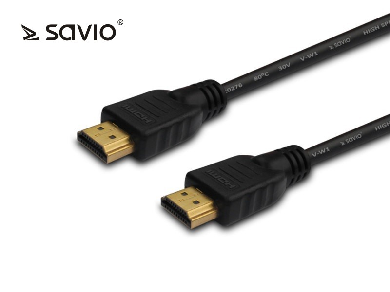 SAVIO CL-121 Kabel HDMI v1.4, High Speed, Ethernet, 3D, pozłacane wtyki, 4Kx2K, 1,8m