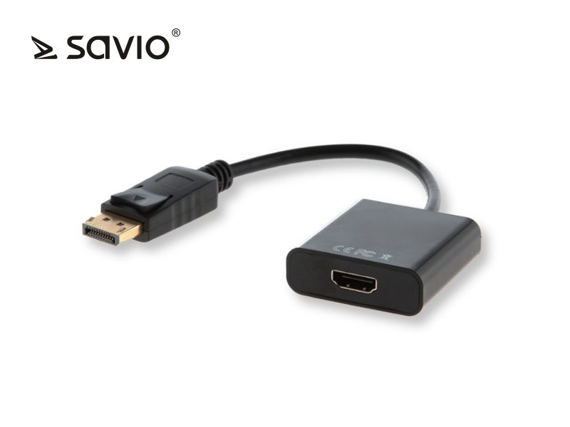 Adapter DisplayPort (M) - HDMI (F) SAVIO CL-55/B