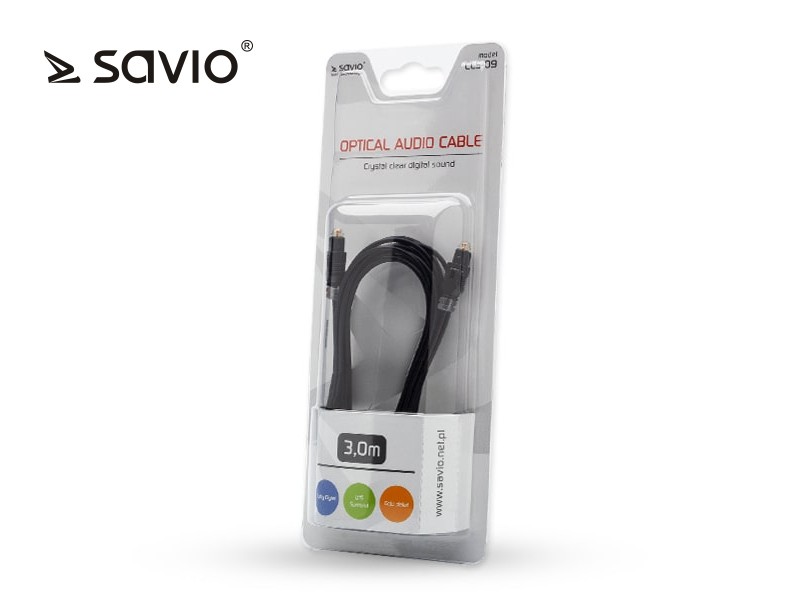 Kabel audio CLS-09 Savio optyczny