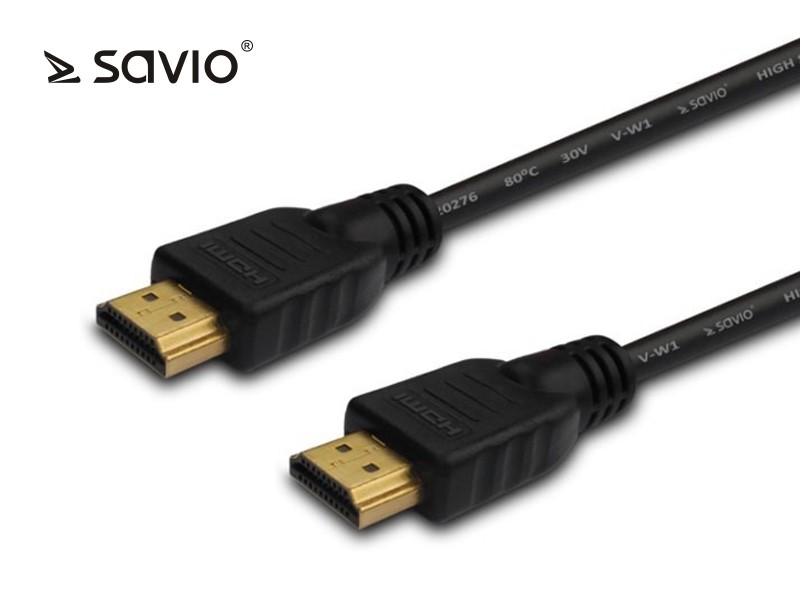 Kabel HDMI  CL-06 czarny złoty v1.4 3D, 4Kx2K, 3m