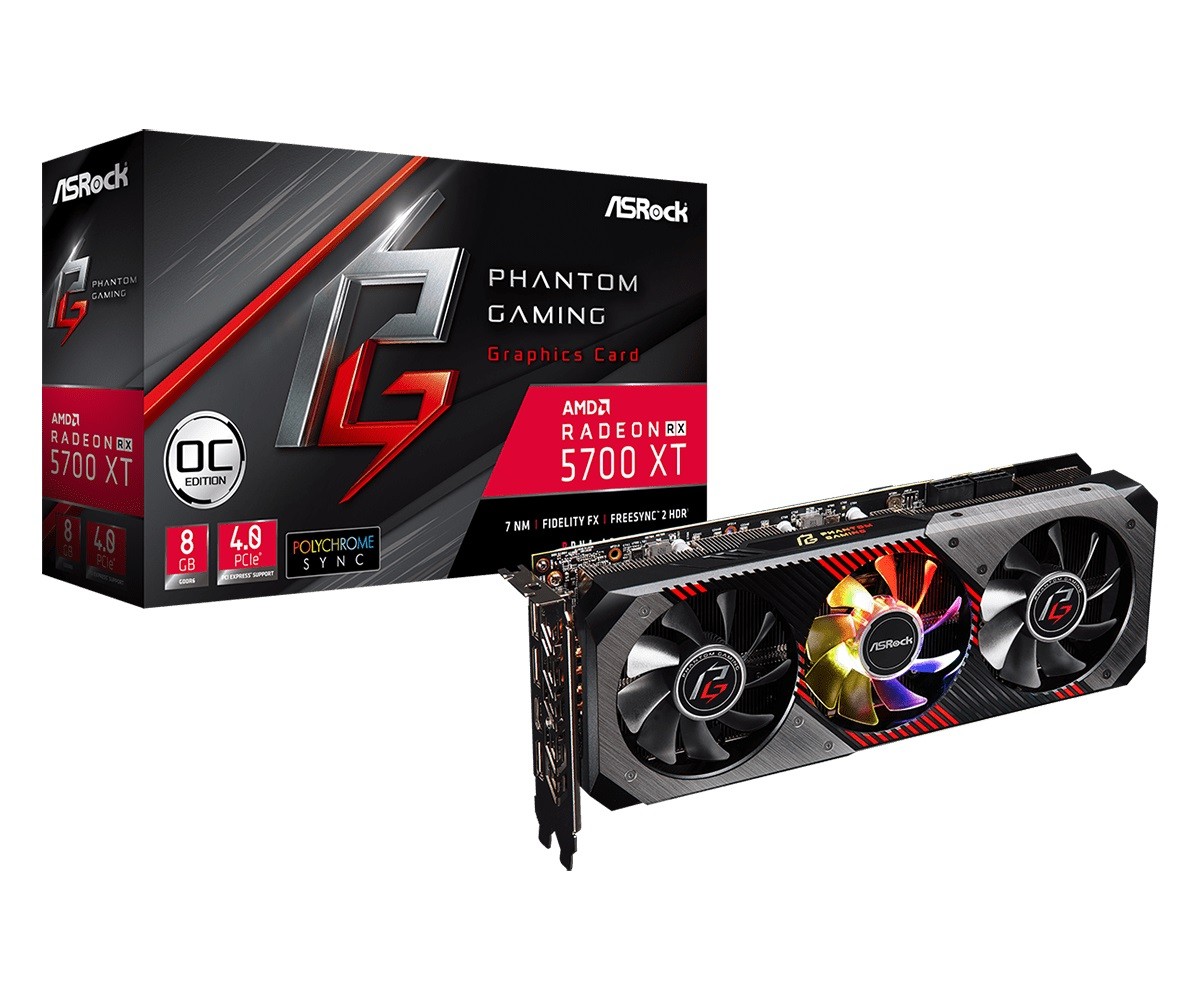 Karta graficzna Radeon RX 5700 XT Phantom Gaming D 8G OC 256bit GDDR6 HDMI/3DP