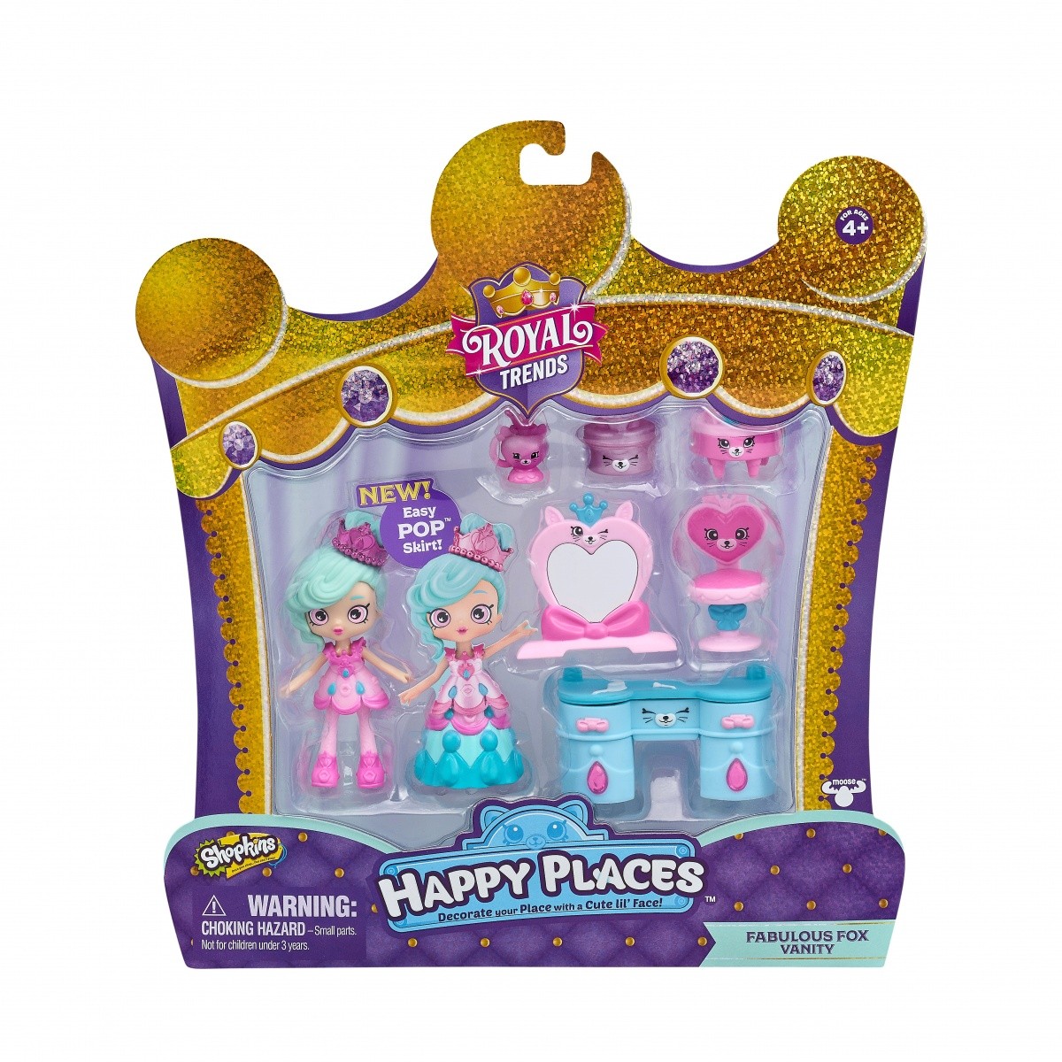 Shopkins Zestaw Fabulous Fox Vanity Happy Places Royal