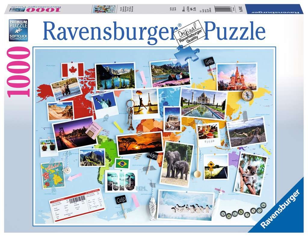 Puzzle 1000 Elementów Podróż dookoła Świata