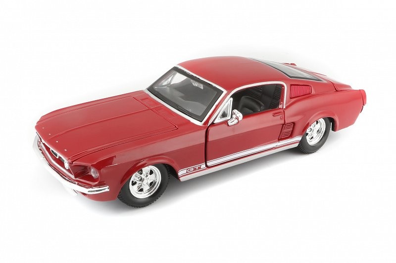 Samochód Ford Mustang GT 1967 czerwony 1/24