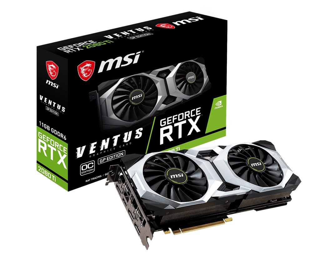 Karta graficzna GeForce RTX 2080 TI VENTUS GP OC 11GB GDDR6 352bit HDMI/3DP