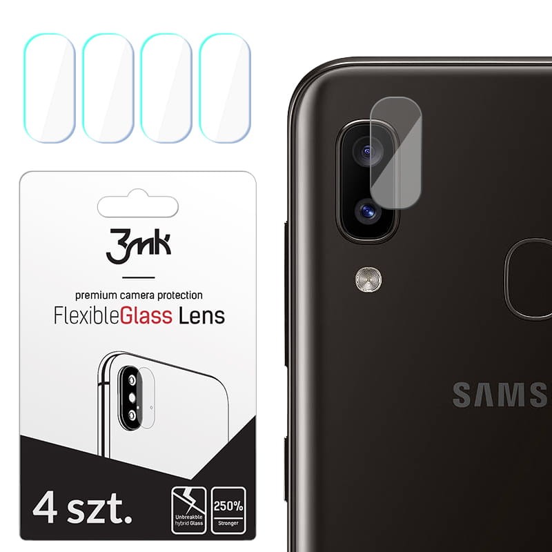 Szkło hybrydowe FlexibleGlass Lens Samsung A20e A202 na obiektyw aparatu 4 szt 