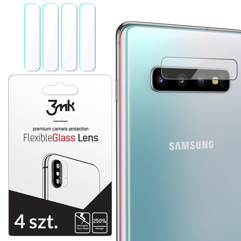 Szkło hybrydowe FlexibleGlass Lens Samsung S10 G973 na obiektyw aparatu 4 szt 