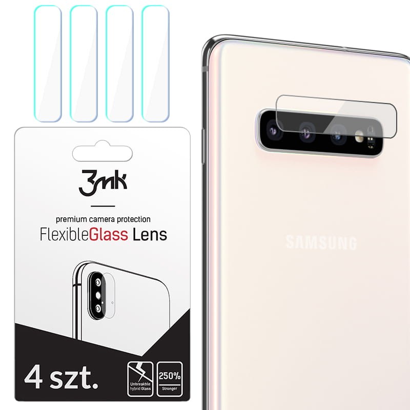 Szkło hybrydowe FlexibleGlass Lens Samsung S10 Plus G975e na obiektyw aparatu 4 szt 