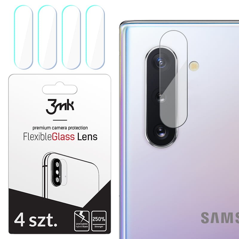 Szkło hybrydowe FlexibleGlass Lens Samsung Note 10/10 Plus N970 na obiektyw aparatu 4 szt 