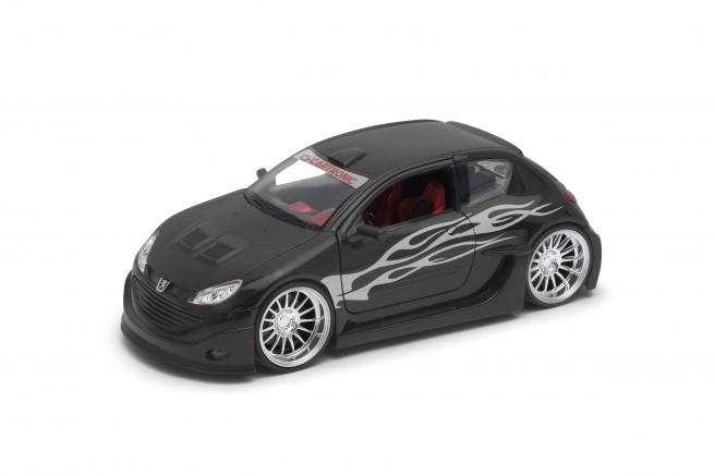 Model kolekcjonerski Peugeot 206 Tuning czarny