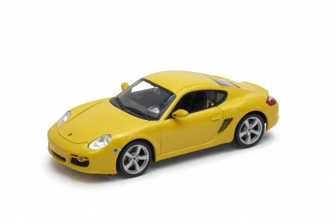 Model kolekcjonerski Porsche Cayman S, żółty