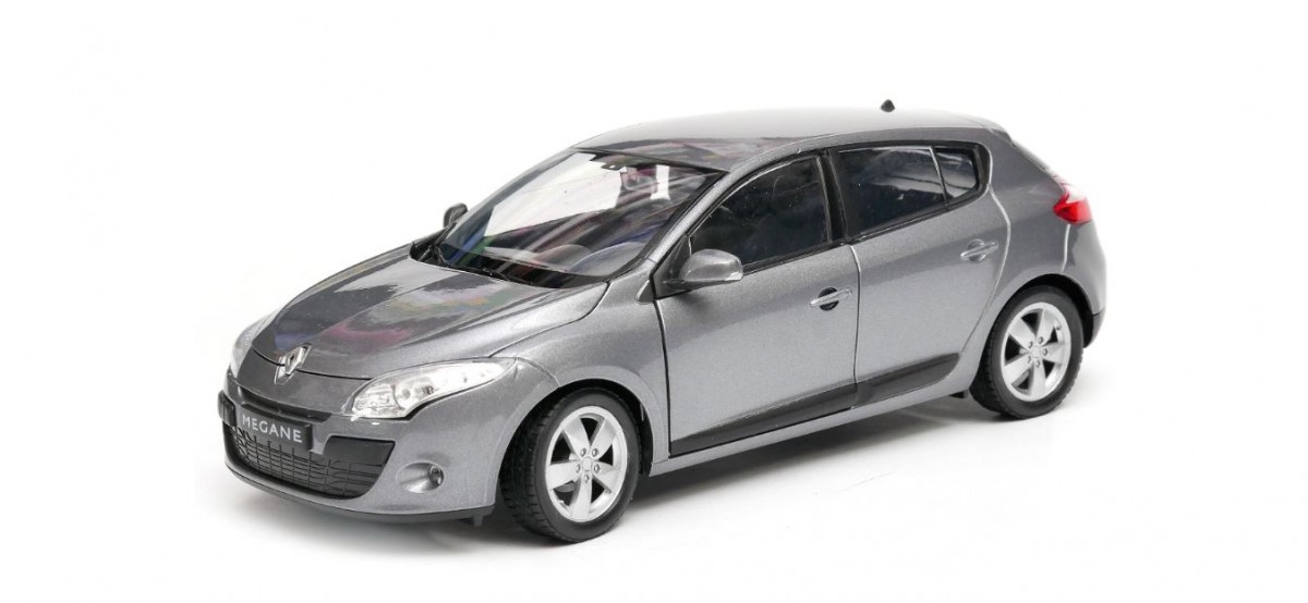 Model kolekcjonerski 2009 Renault Megane, srebrny