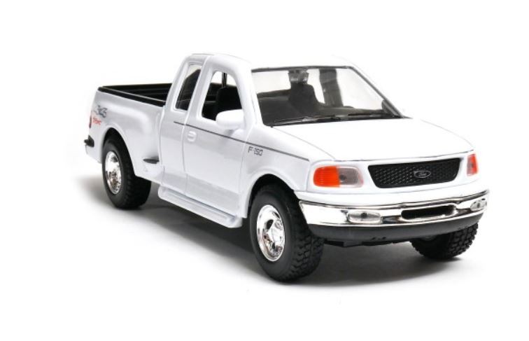 Model kolekcjonerski 1999 Ford F-150 Flareside Supercab Pick Up, biały